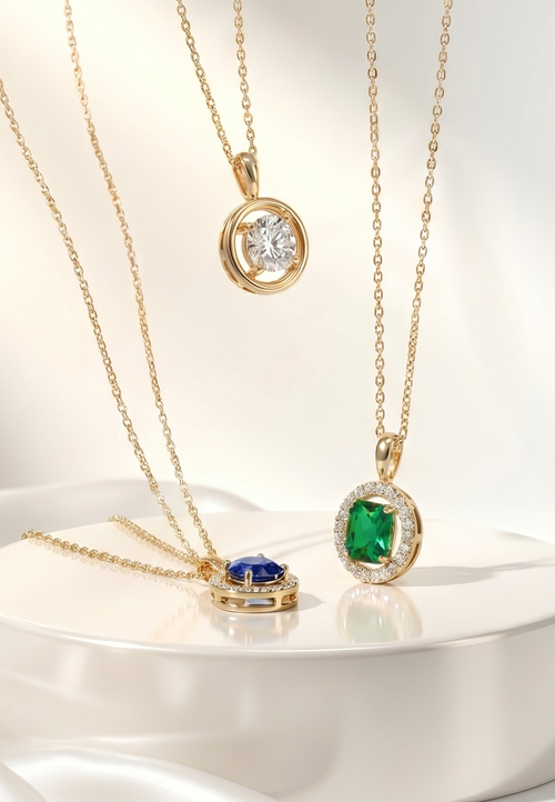 Minimal Gold Square Pendant Necklace for Women | Ziyast